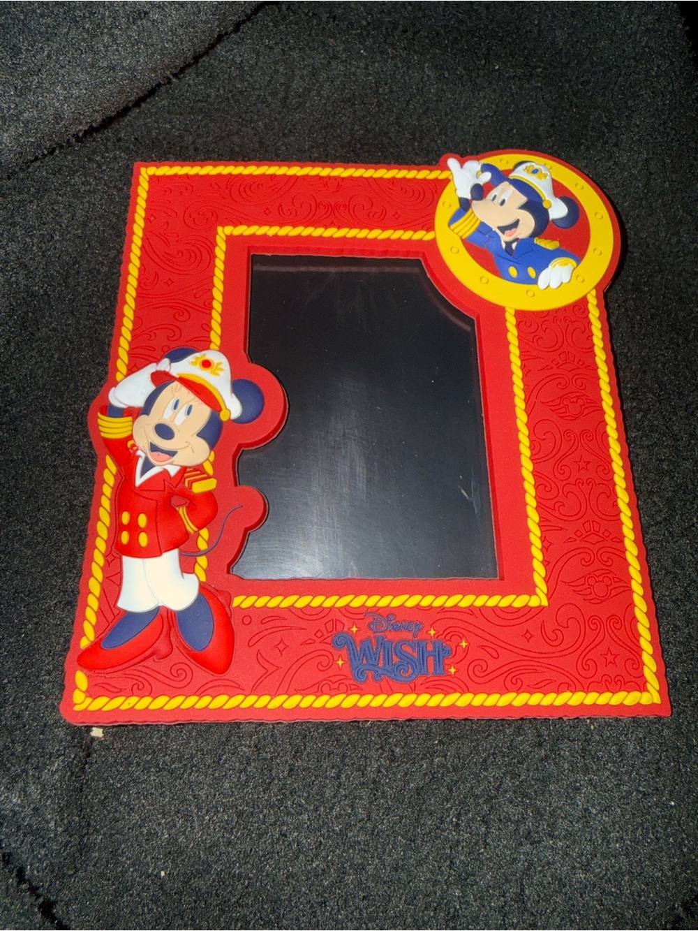 Disney wish Red and Yellow Mickey Captain Picture Frame magnetic